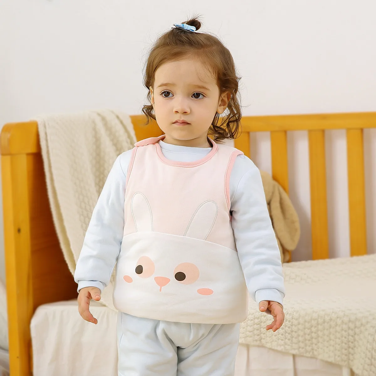 

Baby Winter Clothes Casual Boys Girls Sleeveless Toddler Vest Cartoon Warm Fleece Jackets For Kids Outwear Zipper Tops