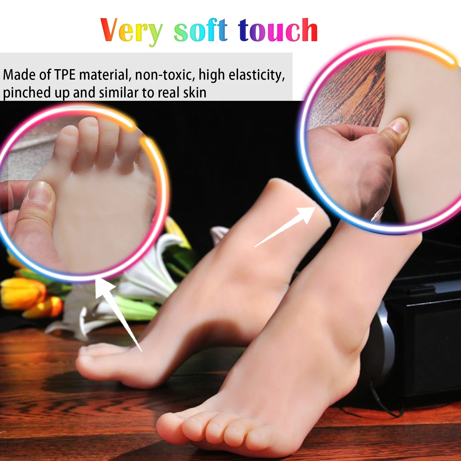 Силиконовая модель для ног Lifesize женский рисования рефлексотерапия массаж