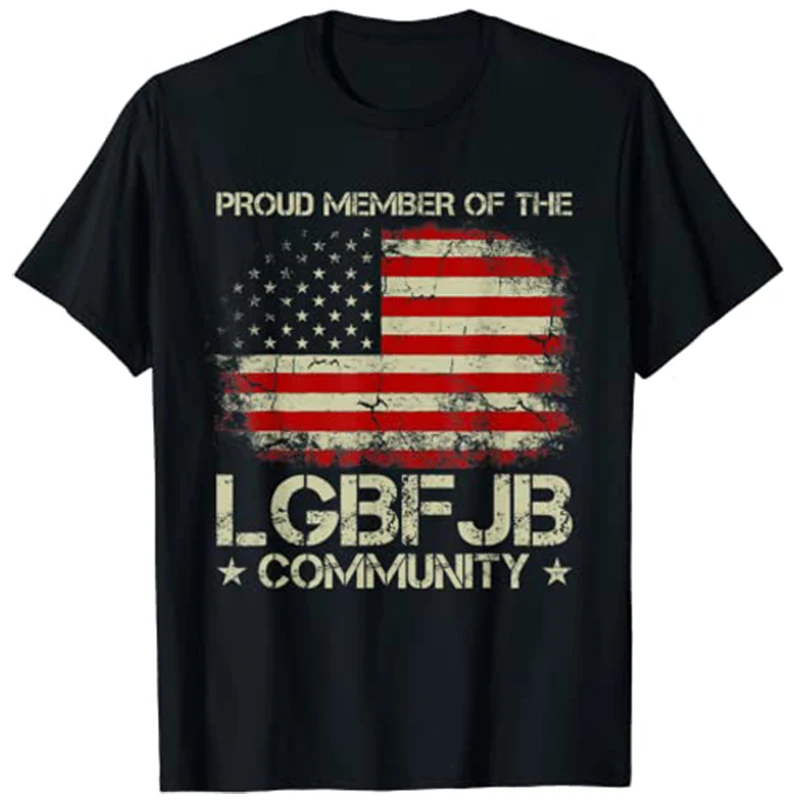

Vintage American Flag Proud Member of The LGBFJB Community T-Shirt Men's Clothing Political Jokes