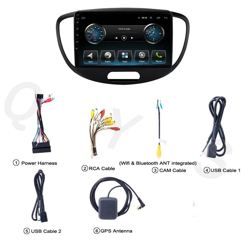 Автомобильная Мультимедийная система Android 10 0 автомобильное радио для Hyundai I10 2008