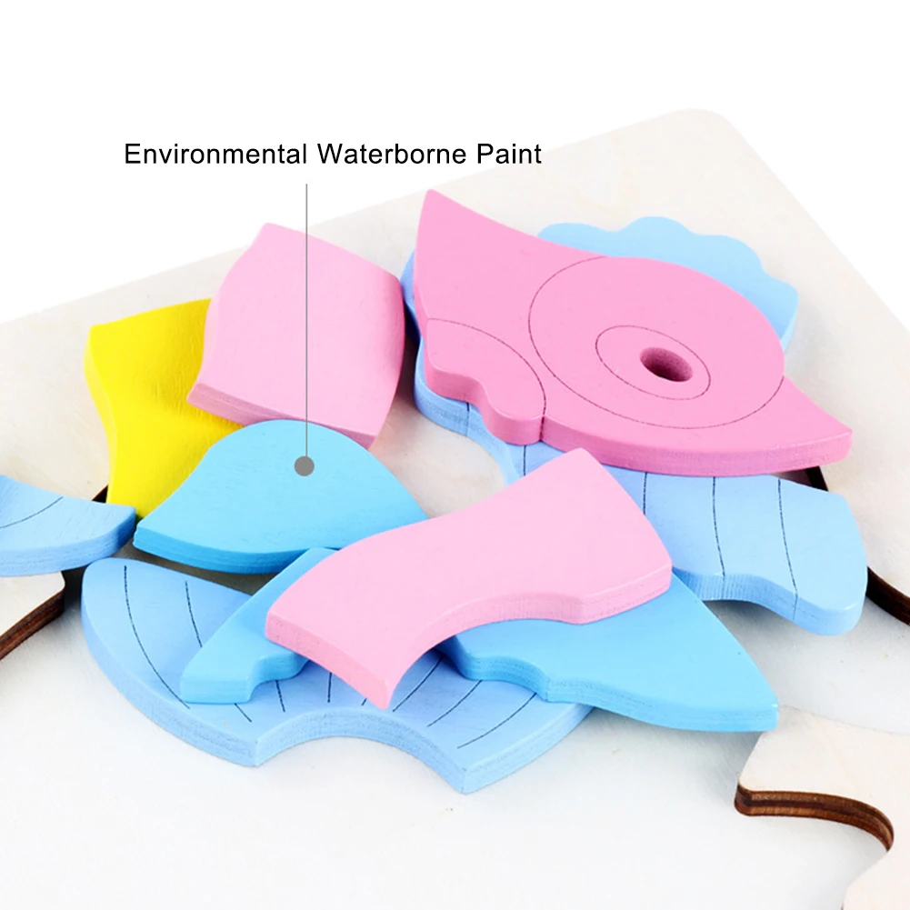 Wooden Animal Vehicle 3D Colorful Jigsaw Puzzle Board Education Kids Toy New | Игрушки и хобби