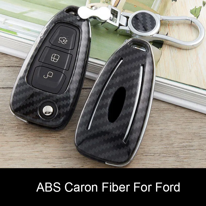 Чехол для ключей из углеродного волокна Ford чехол FOCUS RS ST Fiesta Hatch C MAX Mondeo Galaxy S Max Explorer