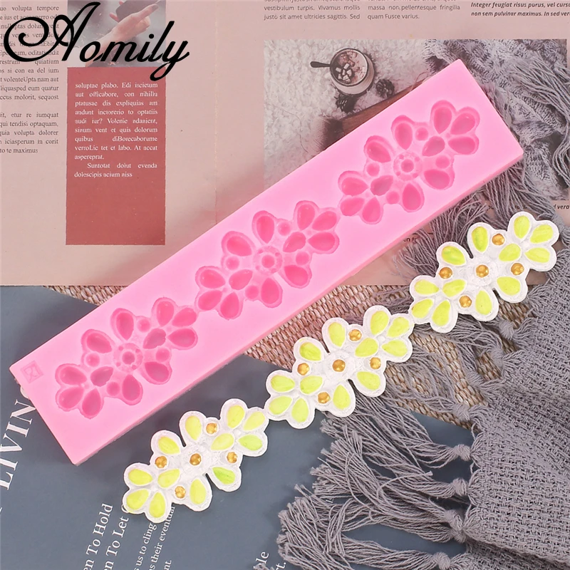 

Форма для выпечки Aomily 22,8, силиконовые формы в виде цветка см, форма для шоколада сделай сам, инструменты для украшения тортов из мастики