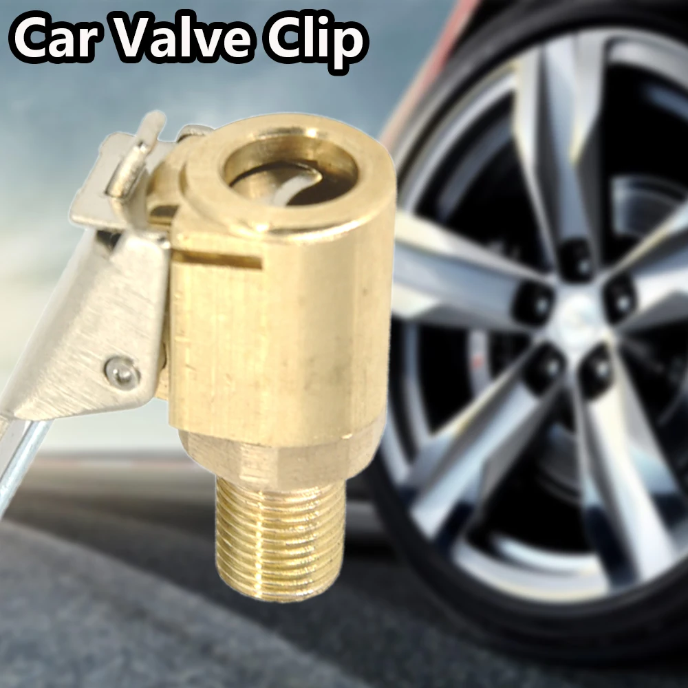 

8mm Valve Clip Clamp Connector Adapter Car Auto Truck Brass Air Inflator Pump Chuck Tyre Wheel Tire Accessories For Compressor