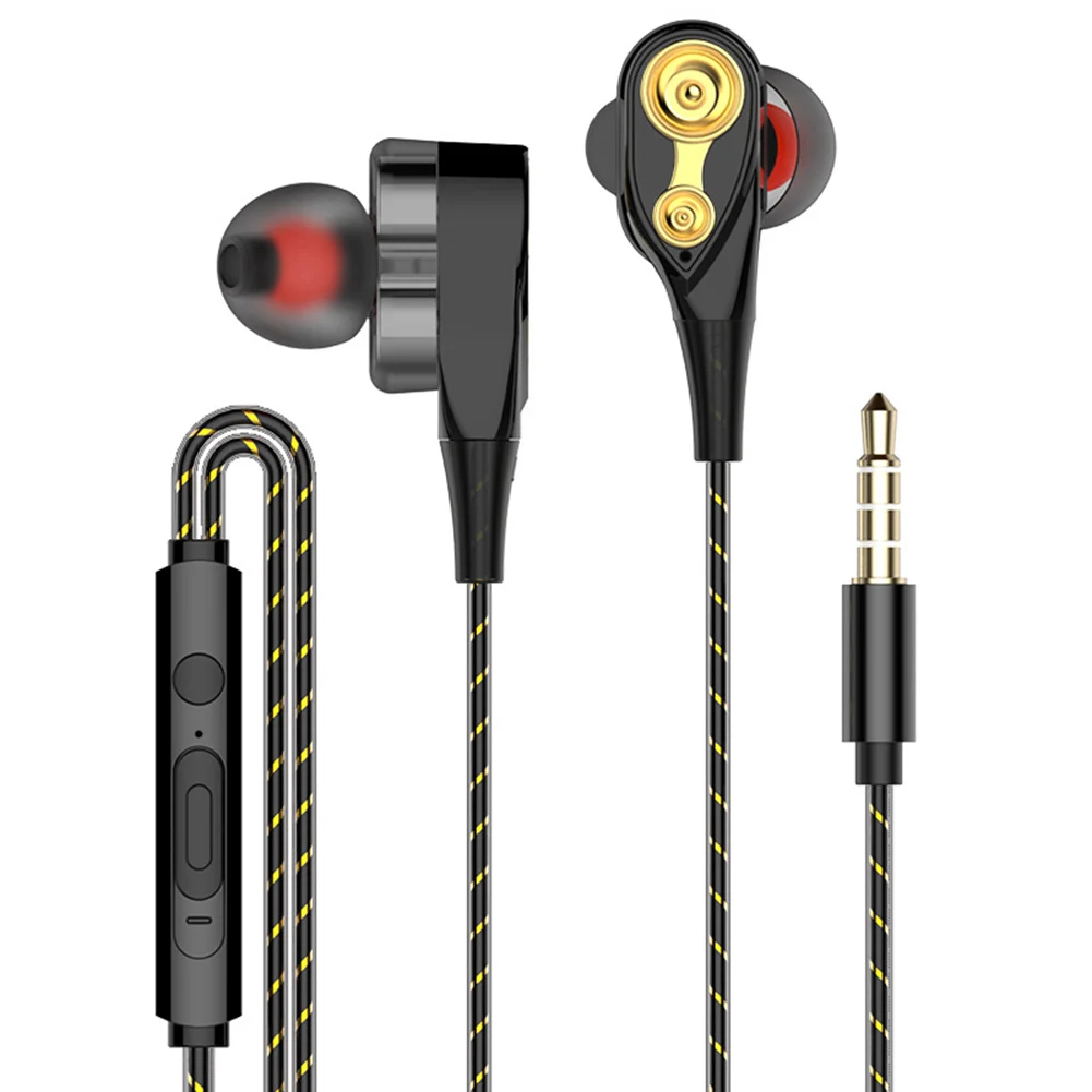 

Moving Coil 3.5mm Wired In-Ear Earphone Heavy Bass Stereo Earbuds with Microphone (Single or Double Horn)