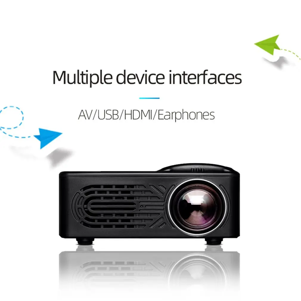 

814 Mini Micro Portable Home Entertainment Projector Supports 1080P 4K Hd Mobile Phone Connection Projector