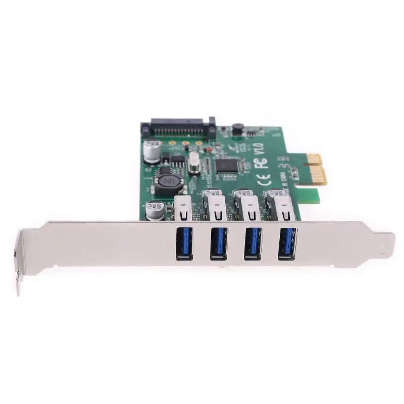плата расширения pci express 4 входа usb 30 4
