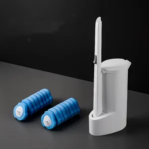 Одноразовая щётка для туалета со сменной головкой, щетка для унитаза, инструмент для очистки с большой ручкой