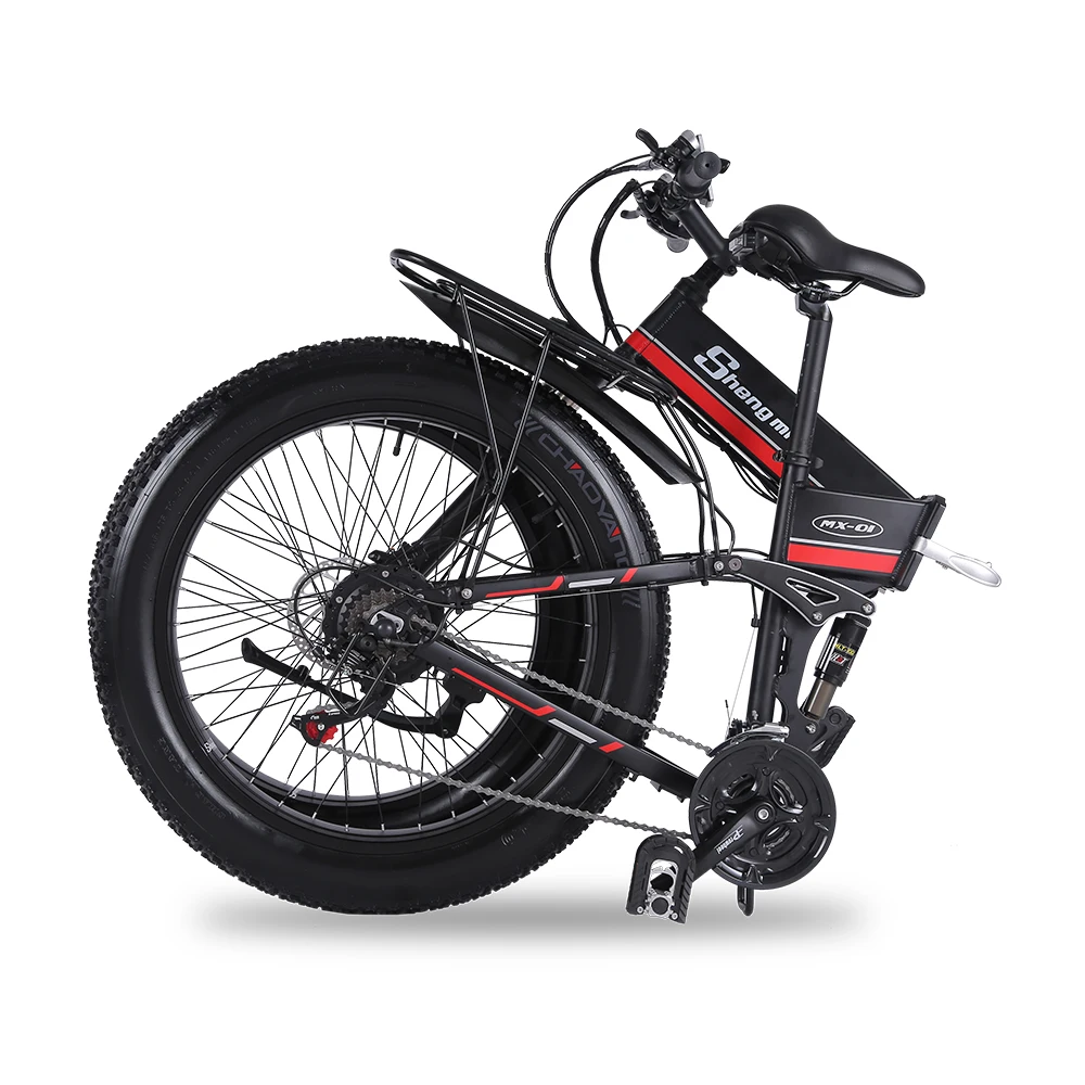 Kaufen Shengmilo Elektrische Bike 1000W Neue Super Ebene Schnee Bike Elektro Fahrrad Klapp Ebike 48V12Ah Elektrische Fahrrad 4,0 Fett Reifen E Bike