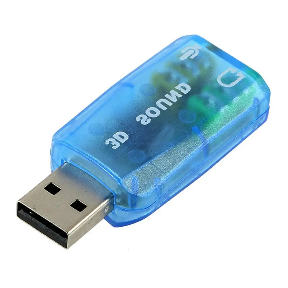 USB 1 Микрофон динамик объемный звук 7 CH 3D адаптер звуковой карты для портативных
