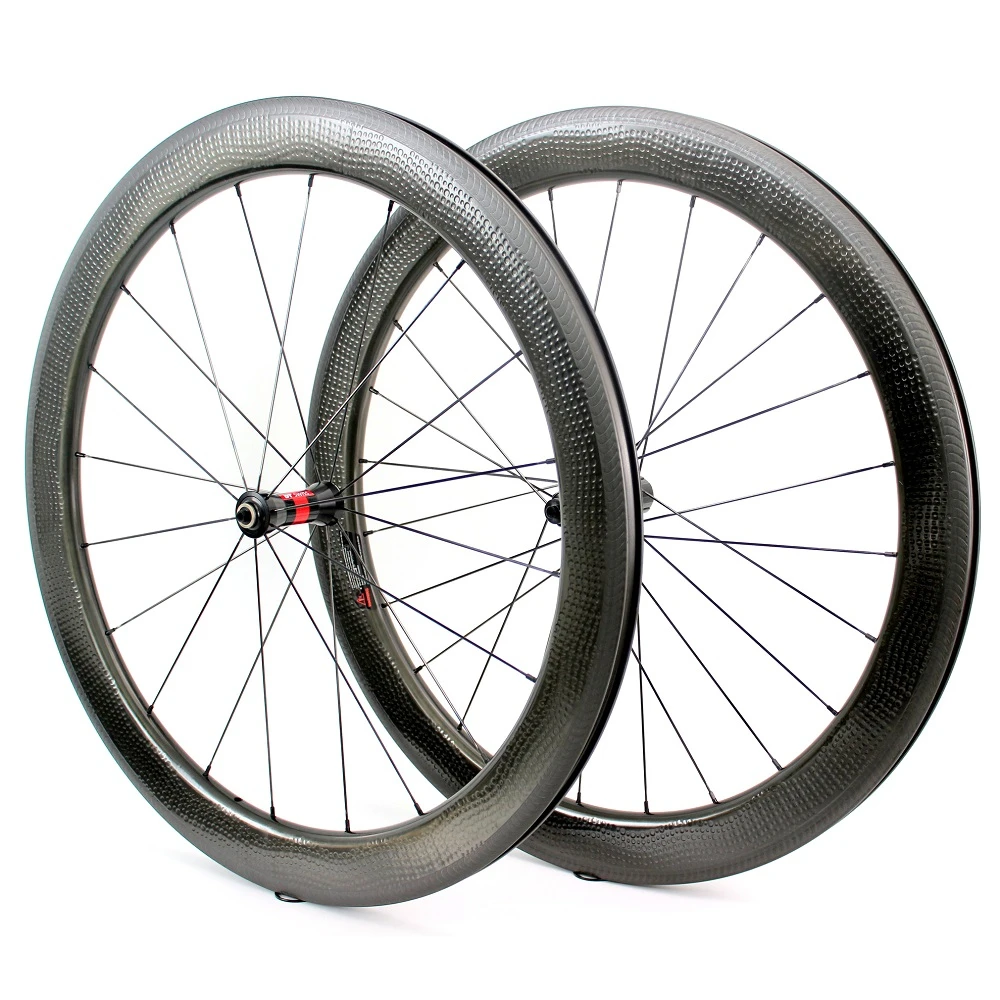 DT240clincher Элитные 700c карбоновые дорожные колеса Dimple V тормоза колесная высокая TG Гольф ямочка поверхности 58*25 мм Диски Clincher трубчатый тип колеса велосипеда - Цвет: DT240clincher