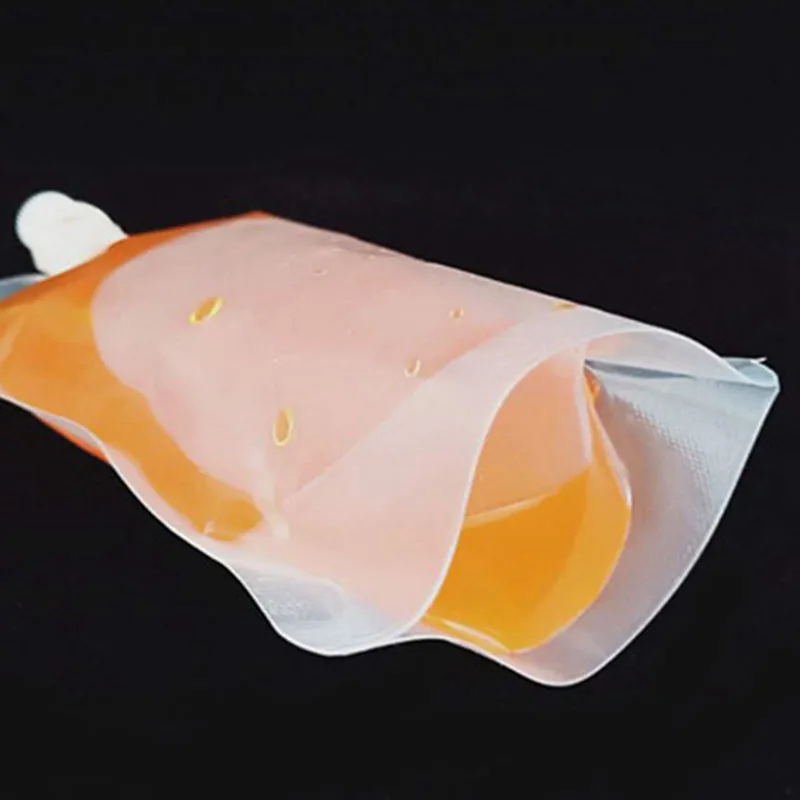 

100 Pcs Vertical Plastic Beverage Packaging Bags Beverage Nozzle Bags Juice Milk Coffee Beverage Bags