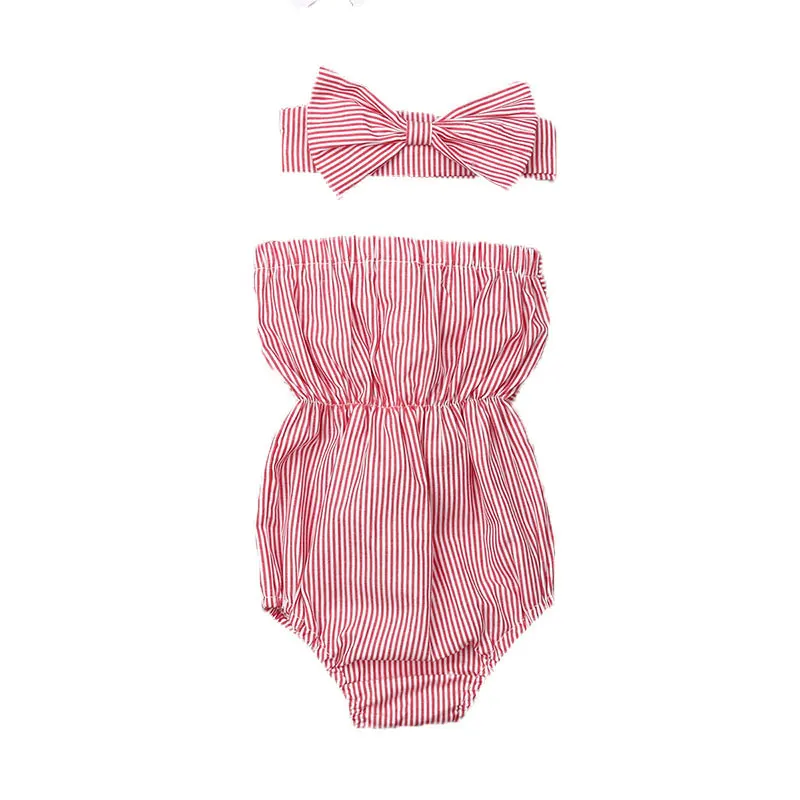Боди хлопковое в полоску для новорожденных на возраст 6 24 месяца|Ромперы| |