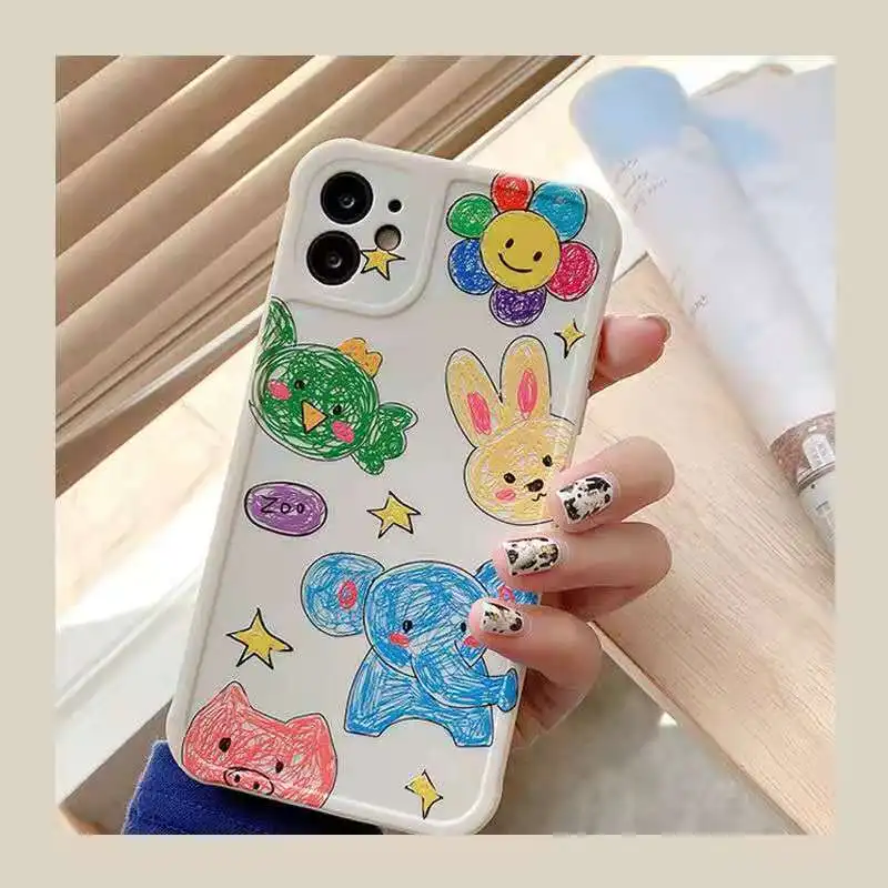 

Graffiti is suitable for Apple 12 pro max mobile phone case iPhone 11 silicone max net red xs/xr female 7p/8plus soft shell