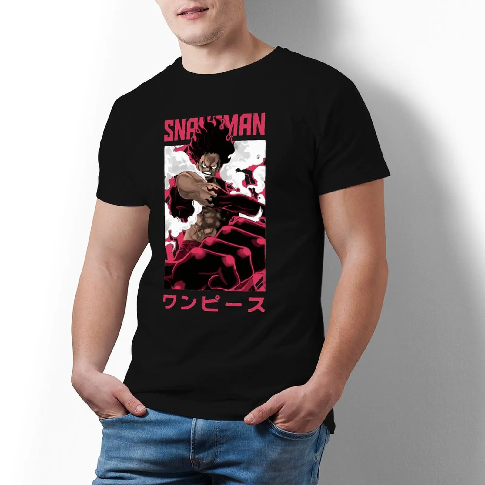 

Bandai One Piece Snakeman Luffy Gear Four T Shirt Manga Short Sleeves Funny T-Shirt Printed 100 Cotton Tshirt Man