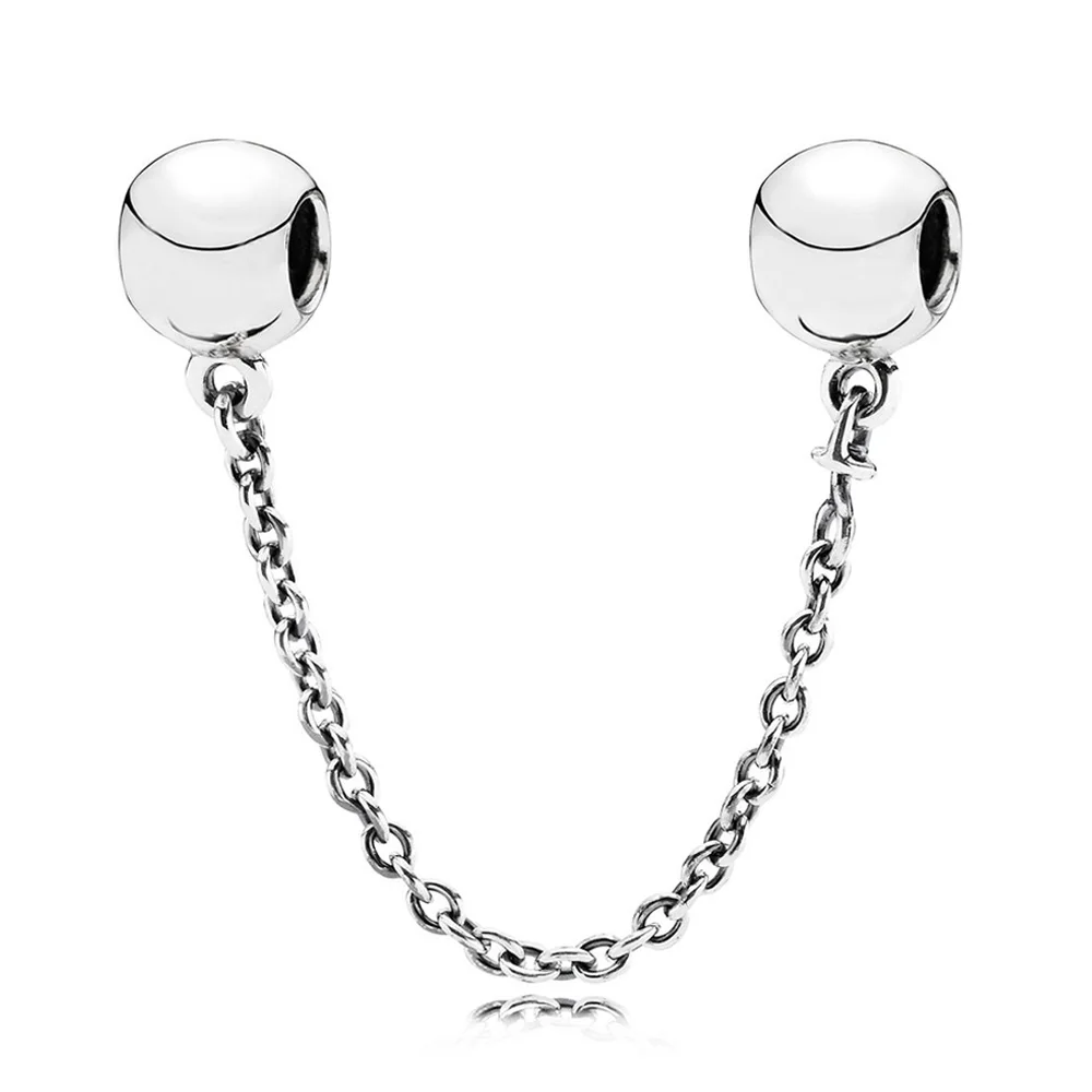 Аутентичные 925 стерлингового серебра бисера логотипом безопасносные браслеты