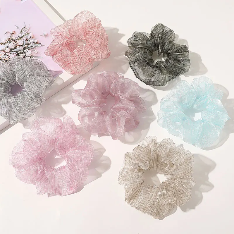 2020 летние сетчатые шифоновые Цветочные резинки для женщин и девочек эластичные