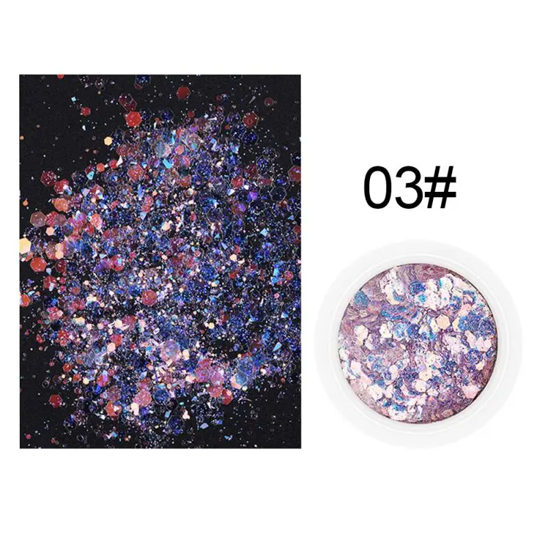 Рождественские Блестки для ногтей Хэллоуина смешивание блестки лазерный