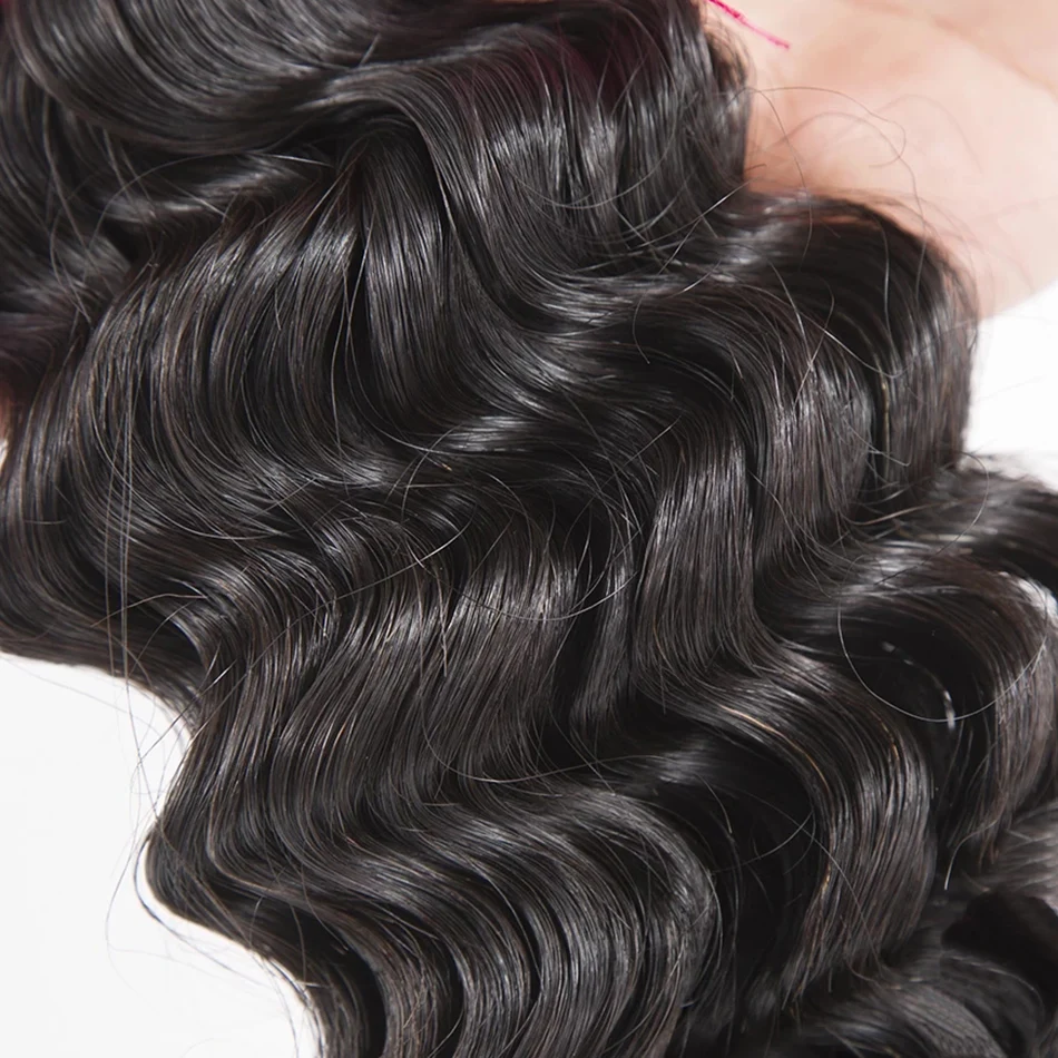 Luvin бразильские девственные волосы глубокая волна 100% человеческие ткет