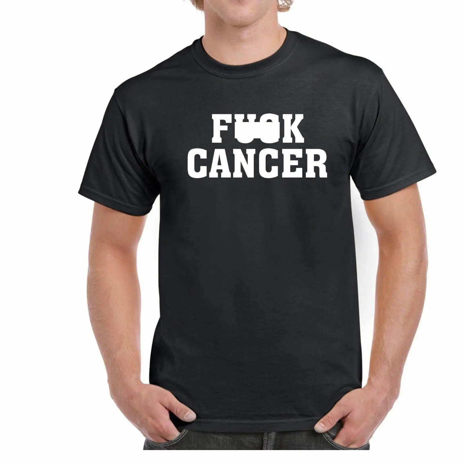 Рак Для мужчин's футболка Поддержка осведомленности 100% хлопковая |