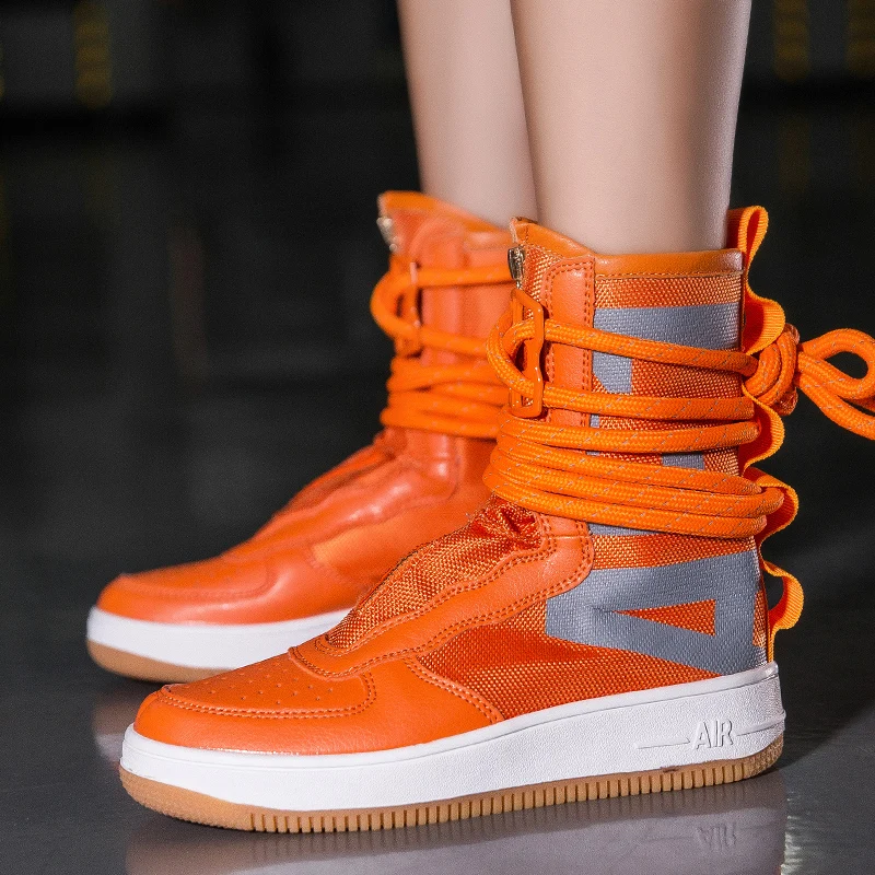 Дизайнерская обувь в стиле хип хоп Для мужчин ботинки Повседневное высокие кеды