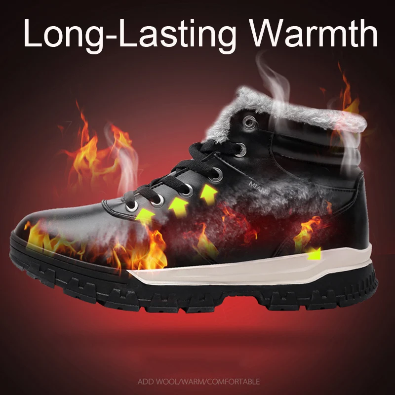 Мужские зимние кроссовки MARSON повседневные теплые ботинки из хлопка удобная