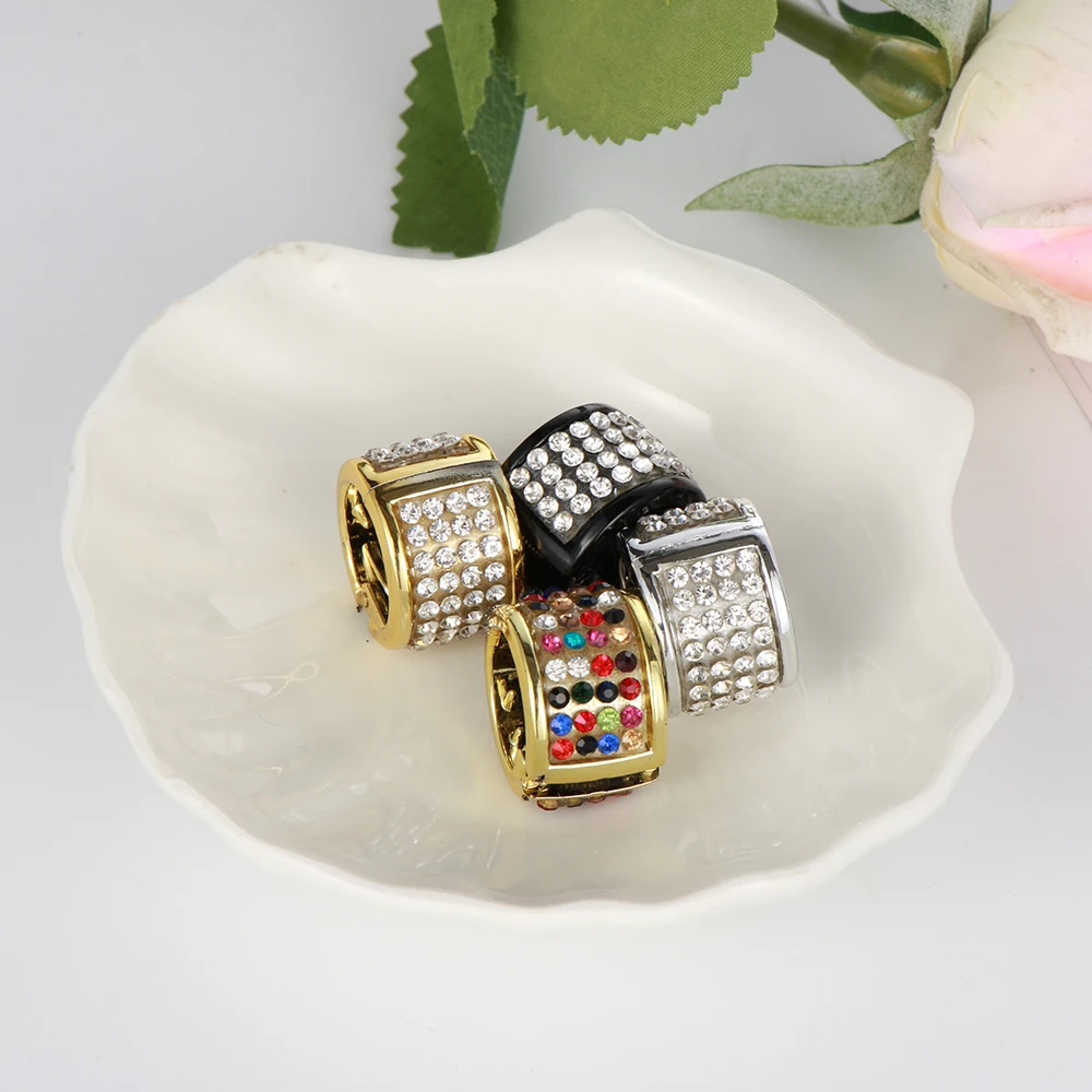 Мини-повязка для волос в стиле панк Женская резинка цветная с кристаллами