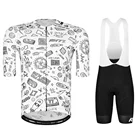 Летняя мужская велосипедная одежда RH77, рубашка с коротким рукавом и гелевыми шортами 9D, дышащий костюм для езды на горном велосипеде