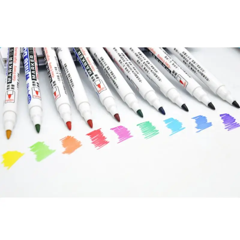 10 Цвета стираемый маркер для белой доски ручка нетоксичные знак тонкий