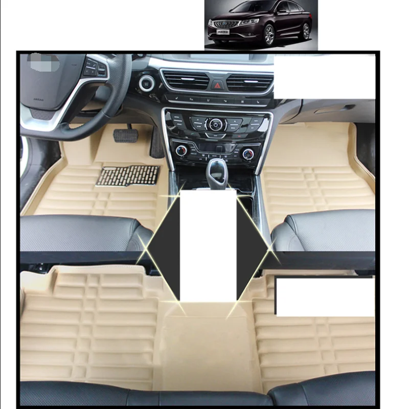 

leather car floor mats for geely emgrand GT 2013 2014 2015 2016 2017 2018 2019 2020 rug carpet interior styling