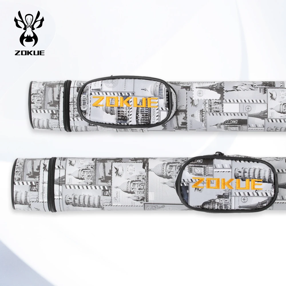 

ZOKUE Billiard Cue Case 2 Holes Cue Case 90cm Waterproof PU Material Carrying Bag Billiard Bag Fit 160cm Cue