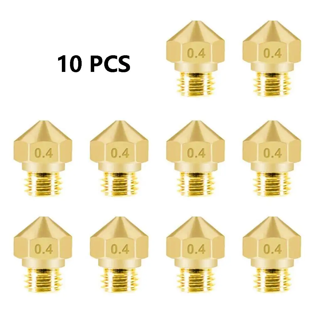 

10pcs MK10 M7 Extruder Nozzle 0.4mm/1.75mm Brass Extruder Print Head for 3D Printer Wanhao Dupicator D4/I3/Dremel QIDI Makerbot