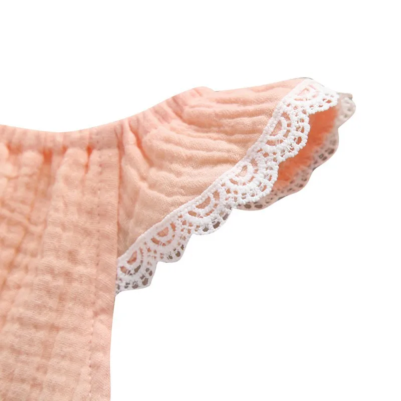Bobora-Pelele de Color s&oacute;lido para ni&ntilde;as, ropa sin mangas con volantes y espalda descubierta, 0 a 24M-4