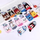 Носки из хлопка с изображением Дональда Дака и Микки из мультфильма Disney носки-трубы средней высоты, милый Стич и Минни носки с Микки Маусом