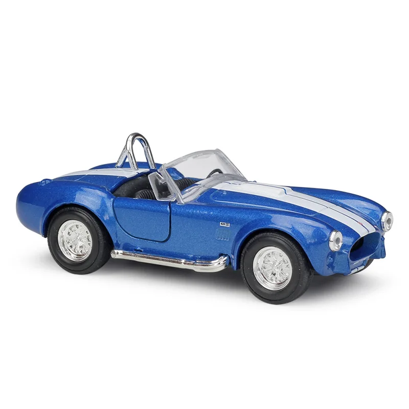 Welly 1:36 оригинальная коробка 1965 Shelby Cobra 427 S C синяя тянущаяся обратная машина литая