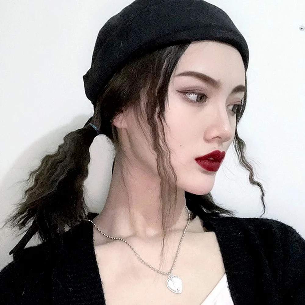 

Korean Fashion Chain Necklace For Women Personality Butterfly Peach Heart Pendant Necklace 2021 Trend Grunge Jewelry Wholesale