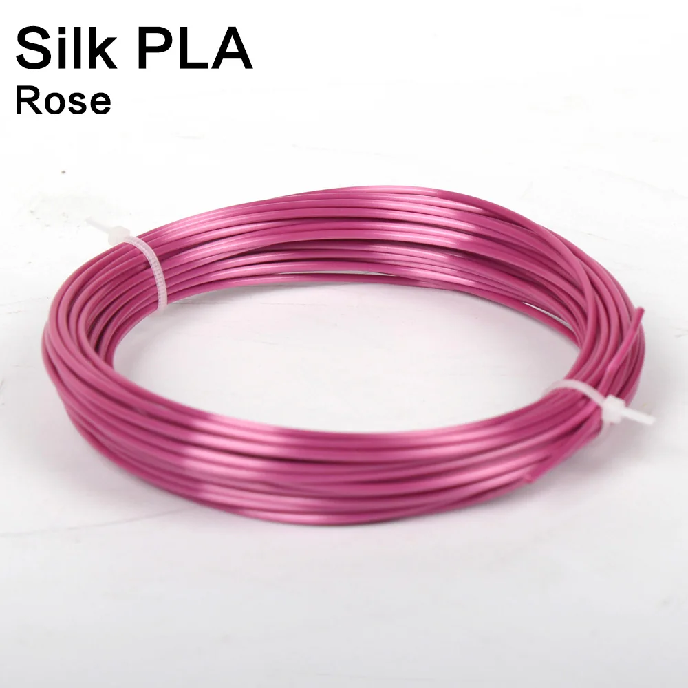 SILK-Rose Noulei 3d Ручка 10 метров блестящая PLA 1,75 мм 3d принтер нить шелковая текстура на ощупь материалы для печати 3 ручки нити - Цвет: SILK-Rose