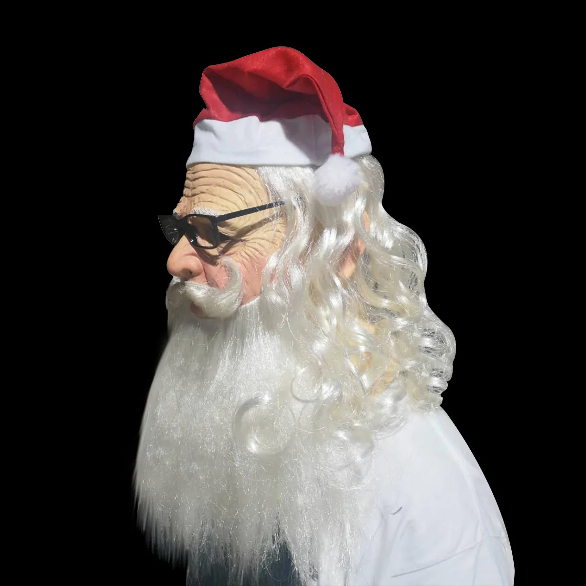 Рождественский подарок парик Санта Клауса и борода синтетические волосы Косплэй