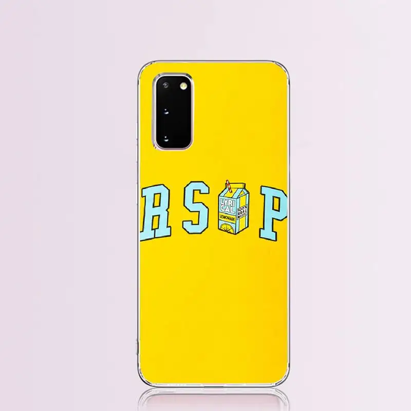 

PENGHUWAN LYRICAL LEMONADE LOGO Black TPU Soft Rubber Phone Cover for Samsung S9 plus S5 S6 S7 edge S8 S10 plus