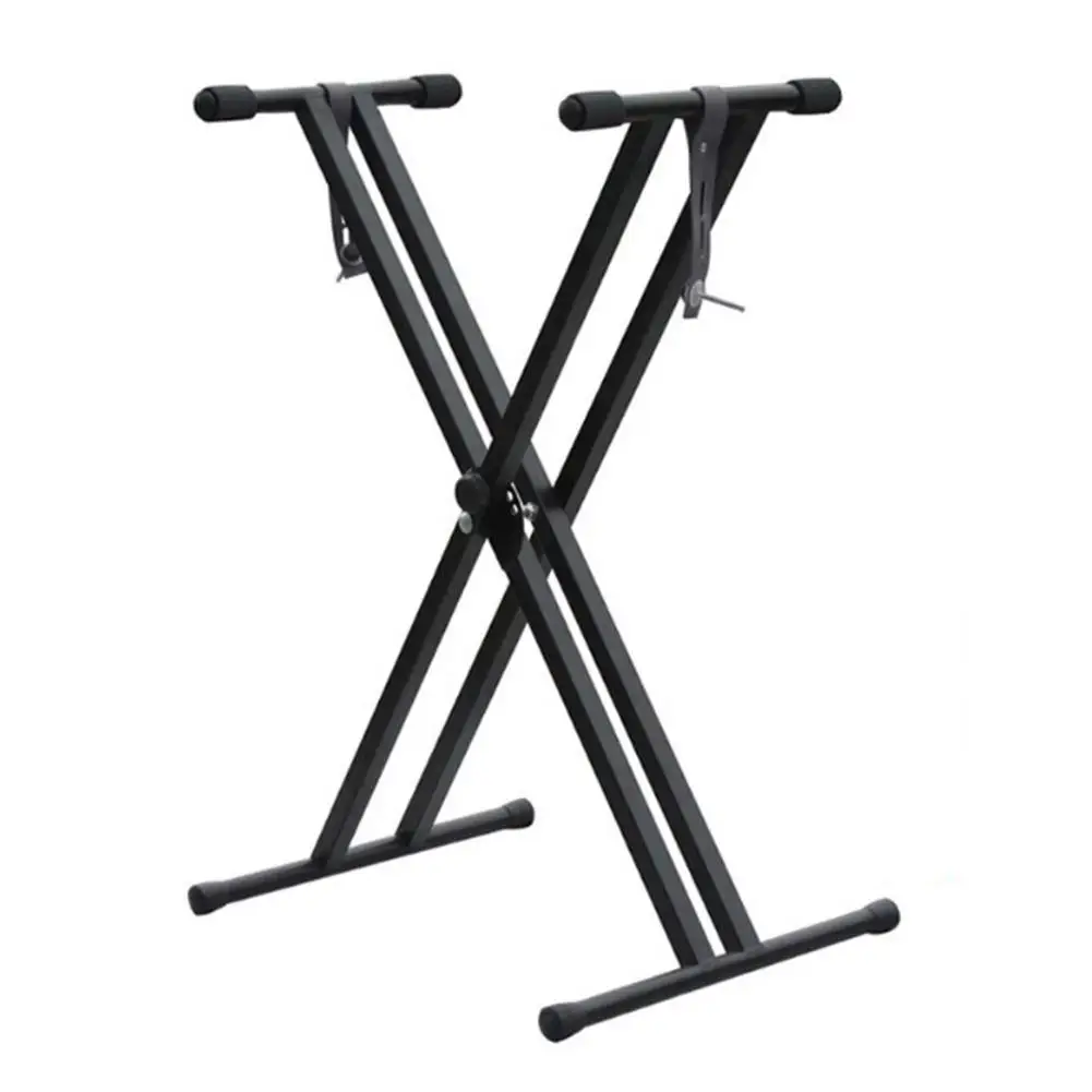 

54/61/76/88 Key Electronic Piano Stand Adjustable X-type Double Tube Iron Rack Universal Keyboard Instrument Stand Accessories