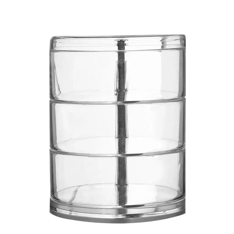 

Simple rotary multi-purpose transparent storage box Maiden's heart DIY jewelry box multi-layer grid sundry sorting box