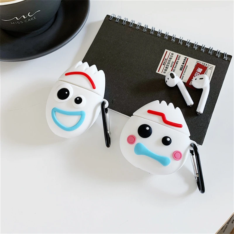 3D милая история игрушек мультфильма Fokry кожухи головных телефонов для Apple Airpods 2 1 Силиконовая Защитная крышка наушники аксессуары Картофельная пара