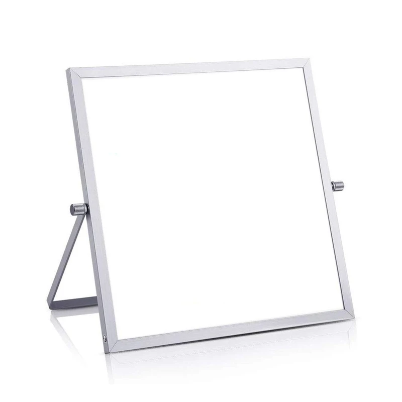 

Small Magnetic White Board for Desk 10\"X10\" Double-Sided Desktop Tabletop Board