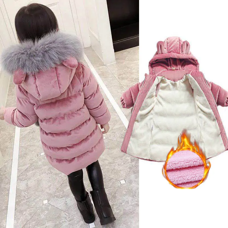 Зимняя куртка с хлопковой подкладкой для детей и девочек 2020 модное плотное