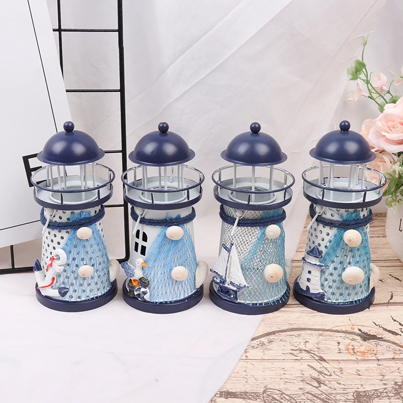 Средиземноморский стиль морской мореходный деревянная синяя парусная лодка