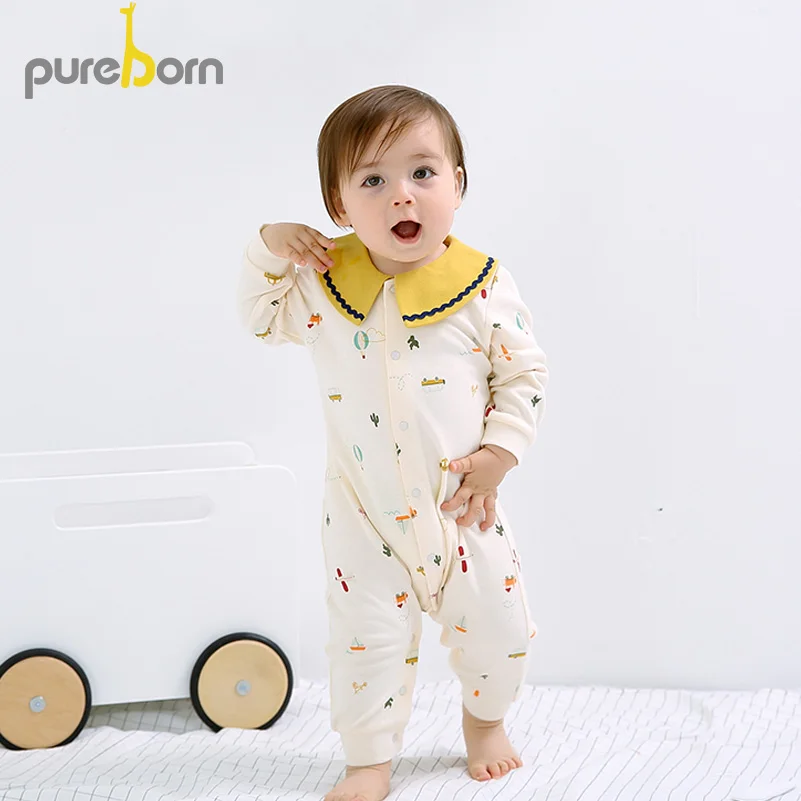 Комбинезон для новорожденных девочек хлопковый комбинезон с героями