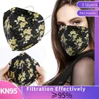 50 шт. ffp2mask женские fpp2 mascarilla espaa черные дышащие маски ffp2 kn95 homologada 5 слоев kn95 маски