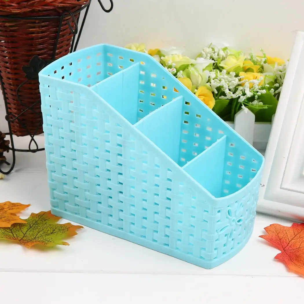 Настольная коробка для хранения многосекционный пластиковый держатель ручек