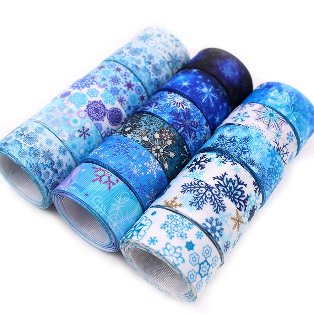 1 дюйм 5 ярдов корсажные ленты в виде рождественских снежинок детский бант ручной