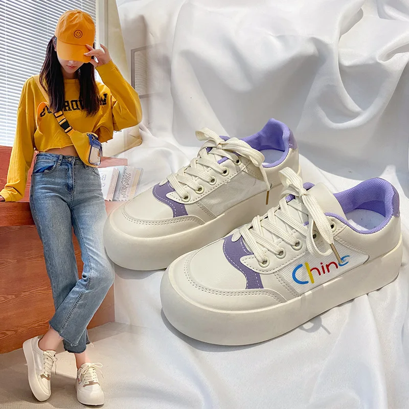 

Женские белые туфли, Новинка лета 2021, женская обувь, обувь для студентов, повседневная спортивная обувь в стиле ретро для бега